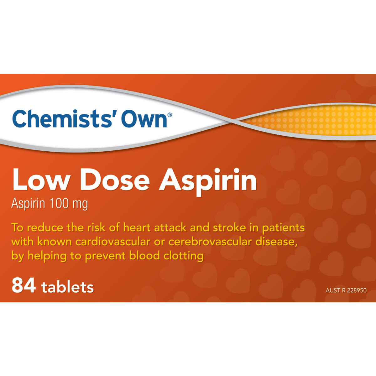 Chemists' Own Low Dose Aspirin 84 Tablets Mullein Pharmacy